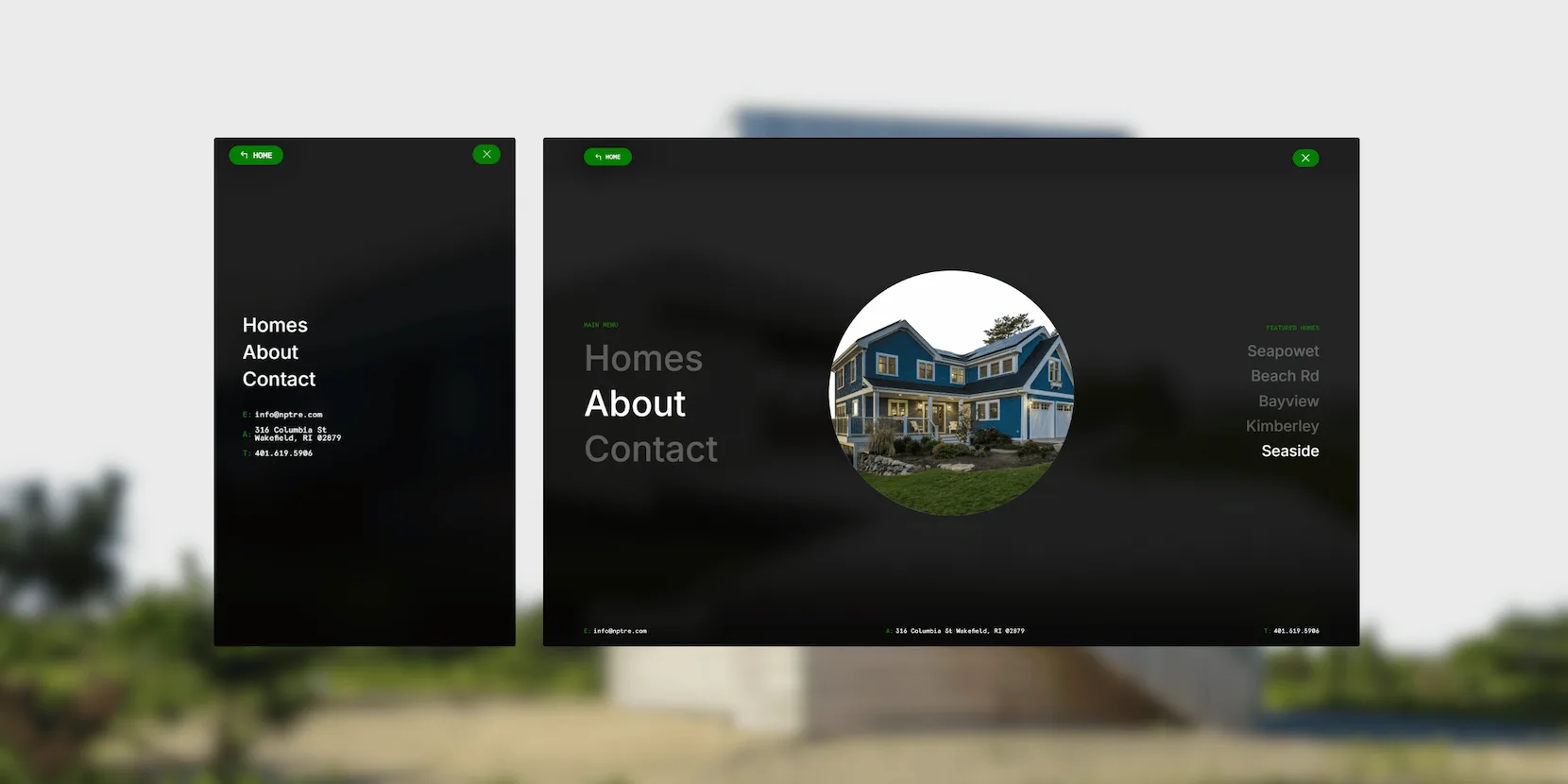 Newport Renewables Menu